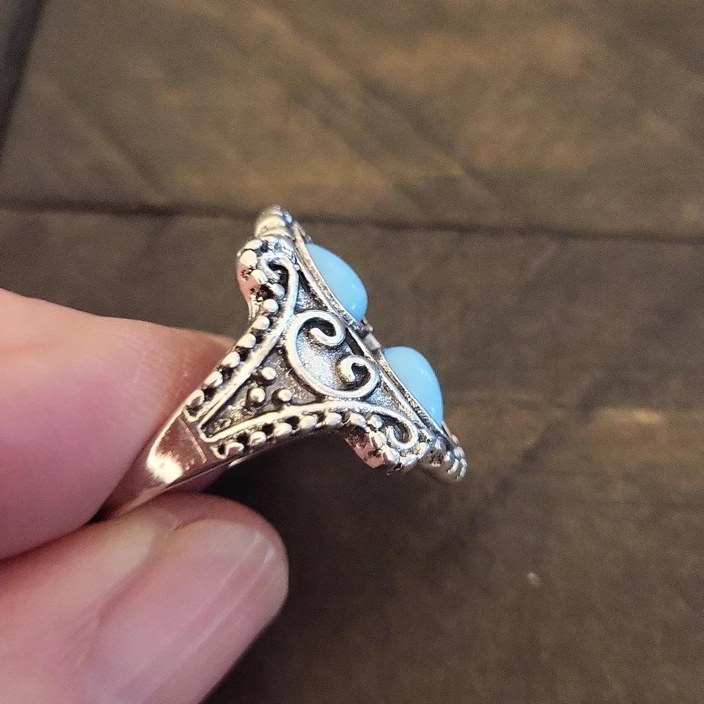 Silver With Turquoise Ring